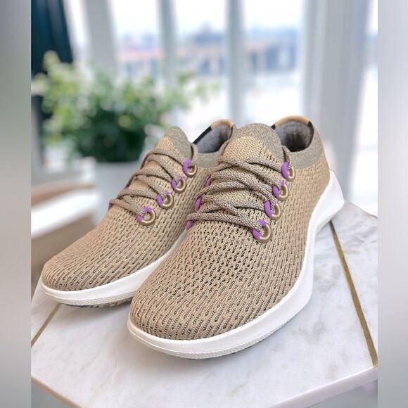 ALLBIRDS LIMITED EDITION Hazy Beige/Lux Purple (White Sole) Tree Dasher 2 Sz 9.5 - Picture 7 of 16
